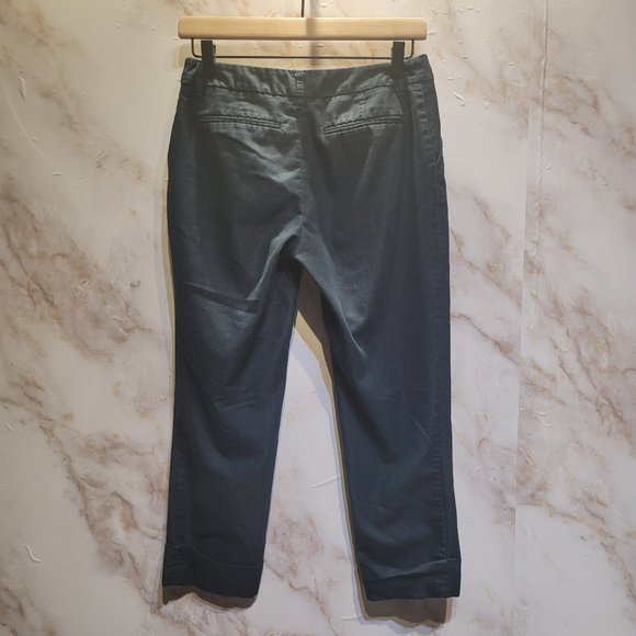 Mossimo Navy Fit 4 Stretch Capri Cuff Pants - Picture 4 of 5